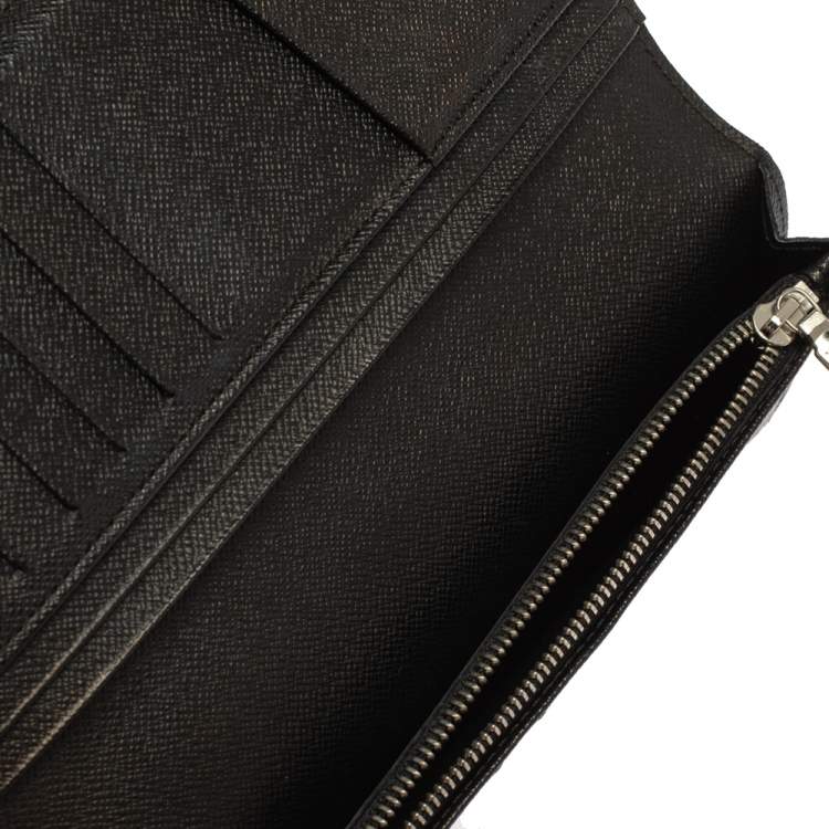 Pre Owned Louis Vuitton Damier Graphite Canvas Brazza Wallet