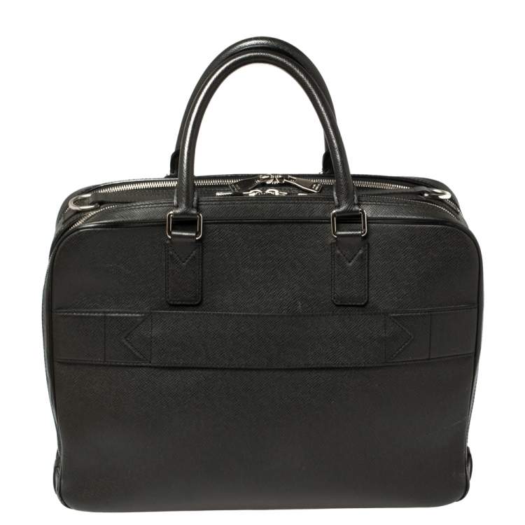 Pre Owned Louis Vuitton Black Taiga Leather Neo Igor Briefcase