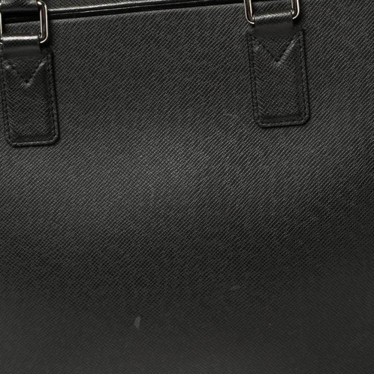 Pre Owned Louis Vuitton Black Taiga Leather Neo Igor Briefcase