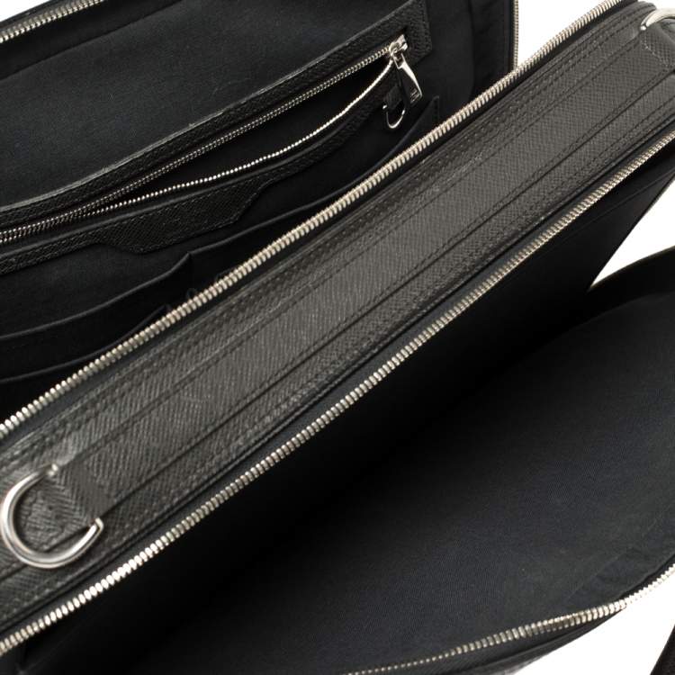 Pre Owned Louis Vuitton Black Taiga Leather Neo Igor Briefcase