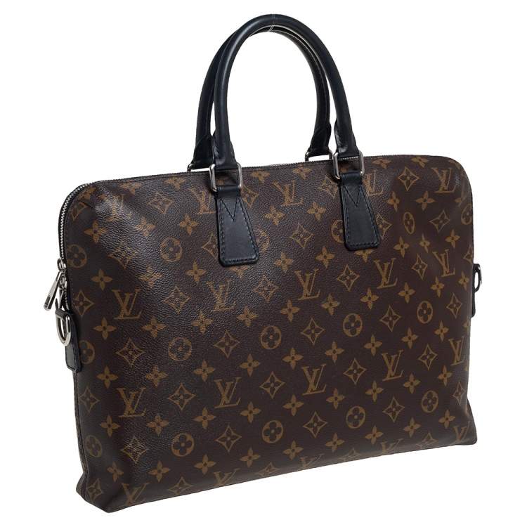 Pre Owned Louis Vuitton Monogram Macassar Canvas Porte-Documents Jour Bag
