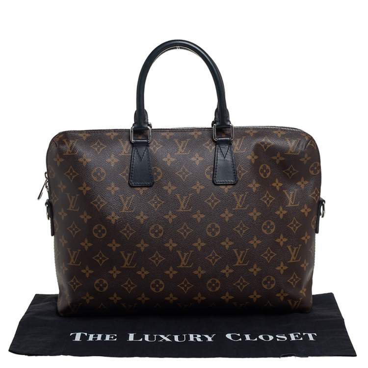 Pre Owned Louis Vuitton Monogram Macassar Canvas Porte-Documents Jour Bag