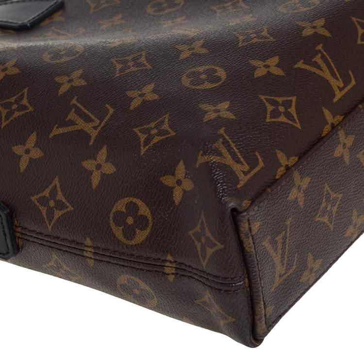 Pre Owned Louis Vuitton Monogram Macassar Canvas Porte-Documents Jour Bag