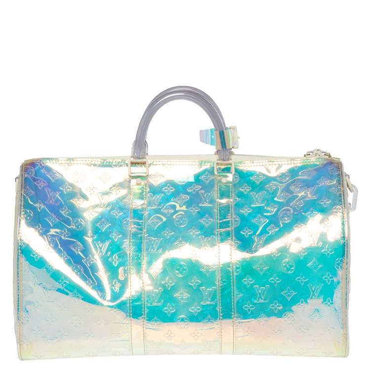 Pre Owned Louis Vuitton Monogram Prism Keepall Bandouliere 50 Bag