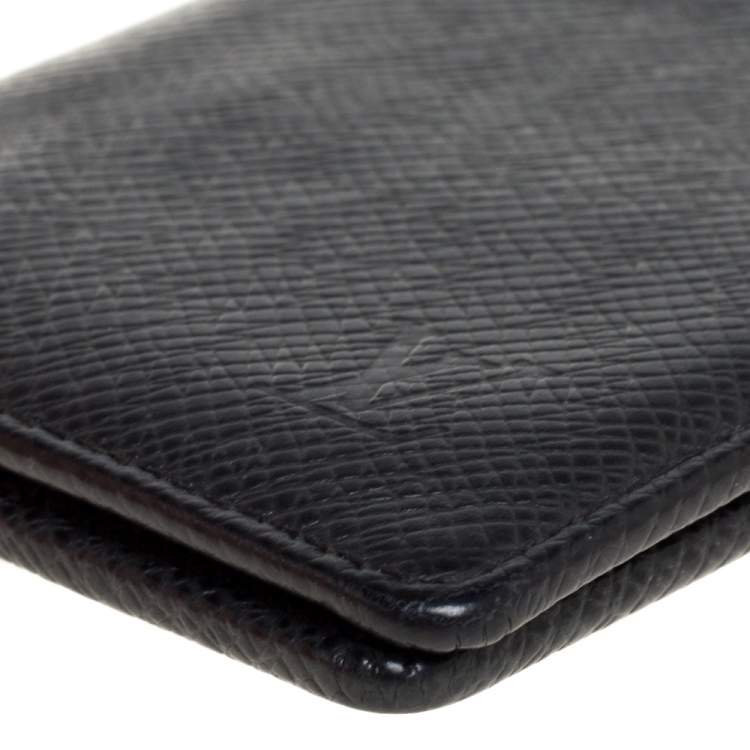Pre Owned Louis Vuitton Black Taiga Leather Pocket Organizer