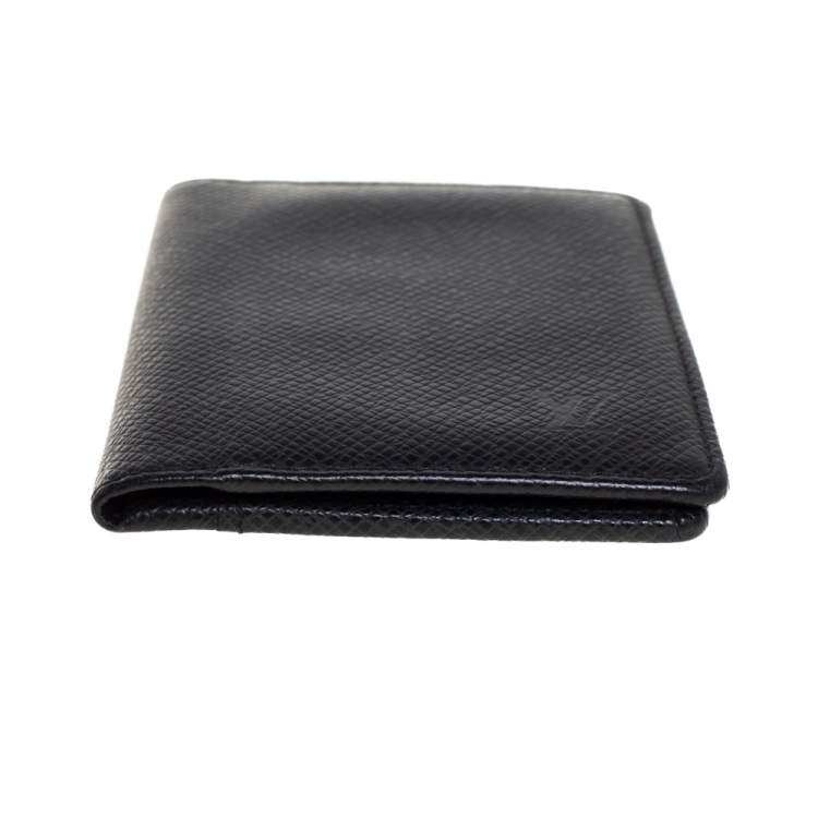 Pre Owned Louis Vuitton Black Taiga Leather Pocket Organizer