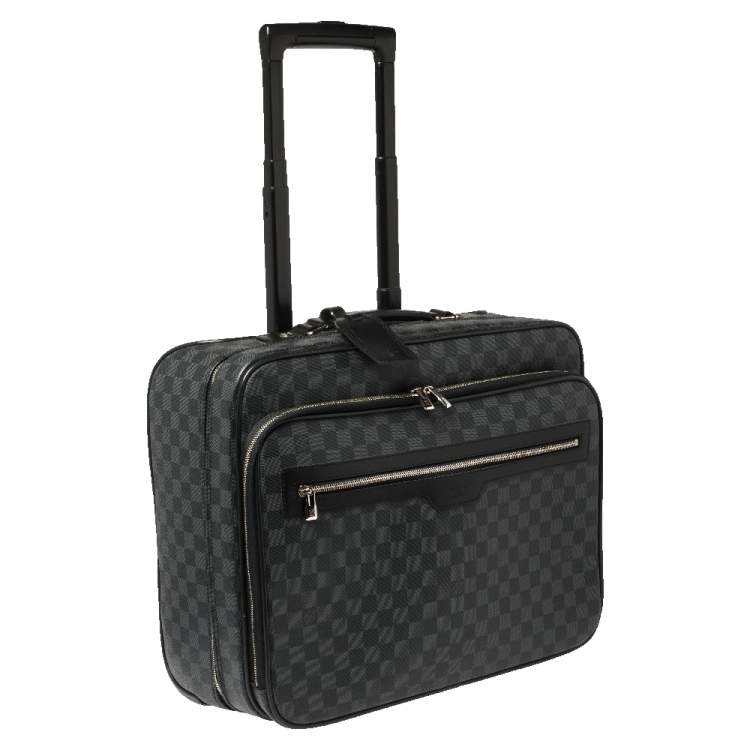 Pre Owned Louis Vuitton Damier Graphite Canvas Pilot Case Luggage