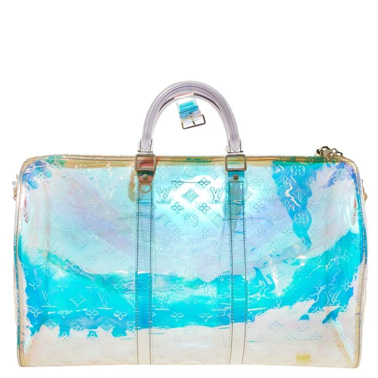 Pre Owned Louis Vuitton Monogram Prism Keepall Bandouliere 50 Bag