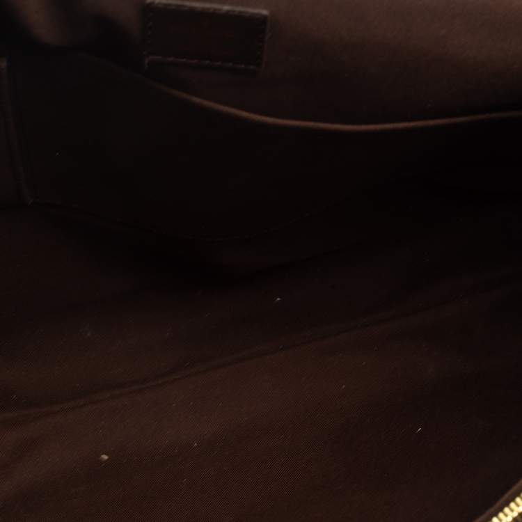 Pre Owned Louis Vuitton Damier Ebene Canvas Brooklyn GM Messenger Bag