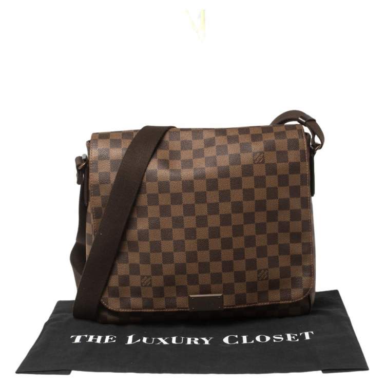 Pre Owned Louis Vuitton Damier Ebene Canvas District MM Bag