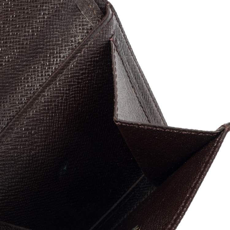 Pre Owned Louis Vuitton Damier Ebene Coated Canvas Bifold Wallet