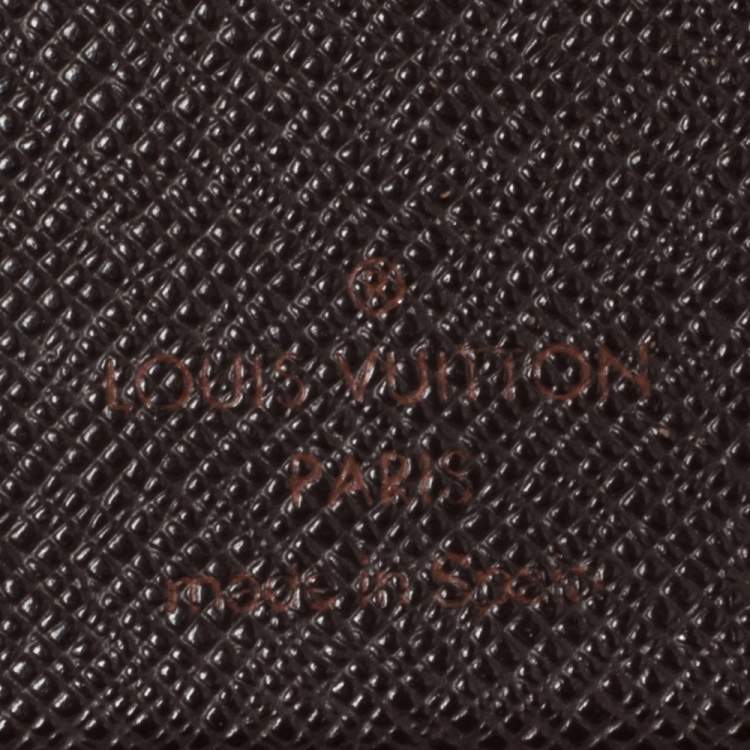 Pre Owned Louis Vuitton Damier Ebene Coated Canvas Bifold Wallet