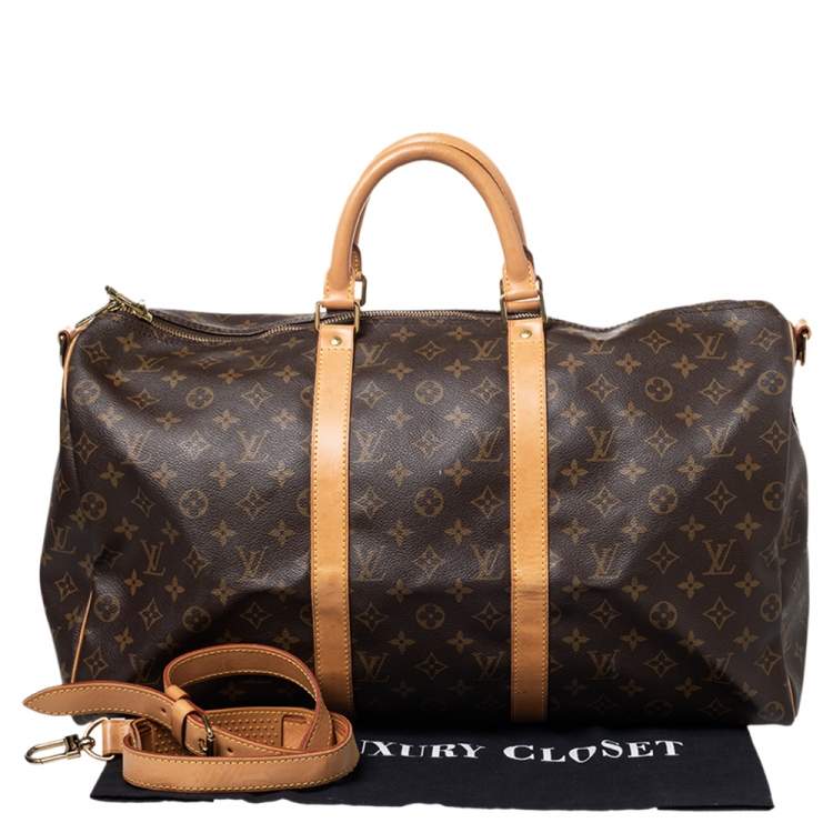 Pre Owned Louis Vuitton Monogram Canvas Keepall 50 Bag 