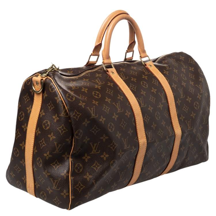 Pre Owned Louis Vuitton Monogram Canvas Keepall 50 Bag 