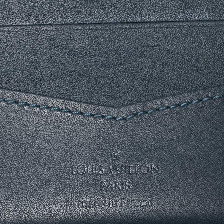 مملوكة مسبقًا Louis Vuitton Blue Damier Infini Leather Slender Wallet