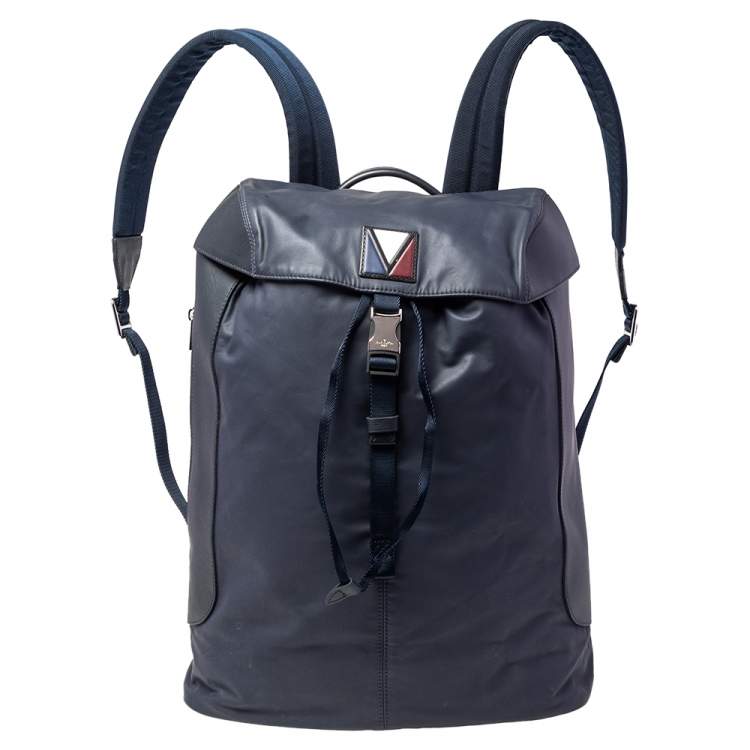 Louis Vuitton Navy Leather and Nylon V Line Pulse Backpack Louis Vuitton