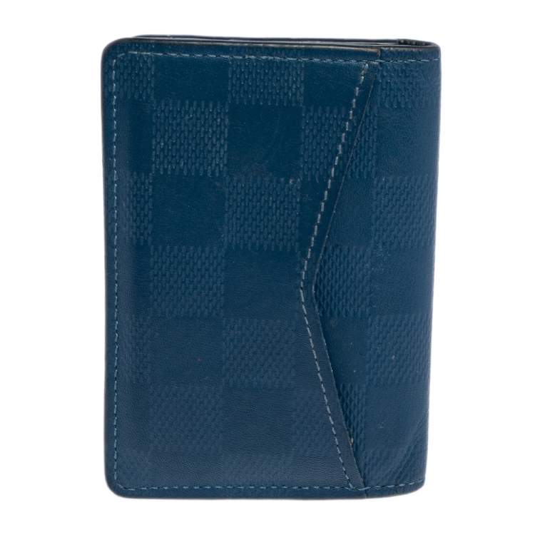 Pre Owned  Louis Vuitton Blue Damier Infini Leather Slender Wallet