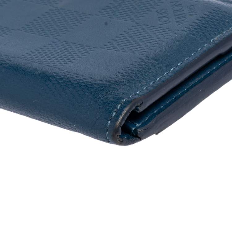 Pre Owned  Louis Vuitton Blue Damier Infini Leather Slender Wallet