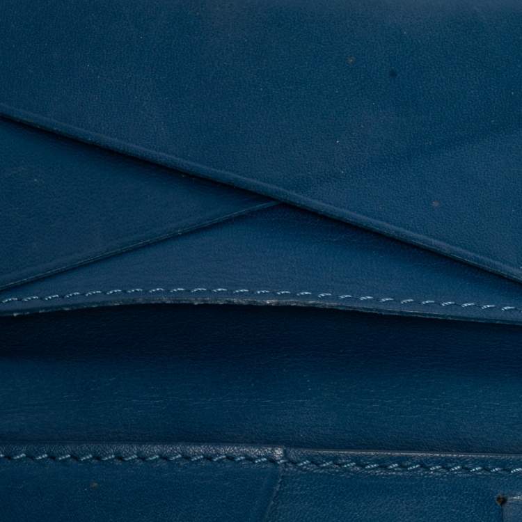 Pre Owned  Louis Vuitton Blue Damier Infini Leather Slender Wallet