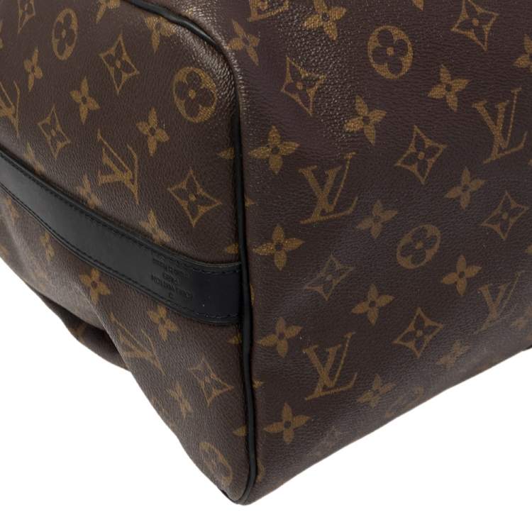 Pre Owned Louis Vuitton Monogram Macassar Canvas Keepall Bandouliere 45 Bag