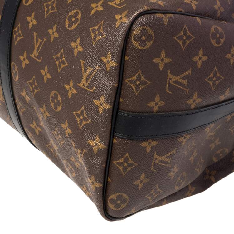 Pre Owned Louis Vuitton Monogram Macassar Canvas Keepall Bandouliere 45 Bag