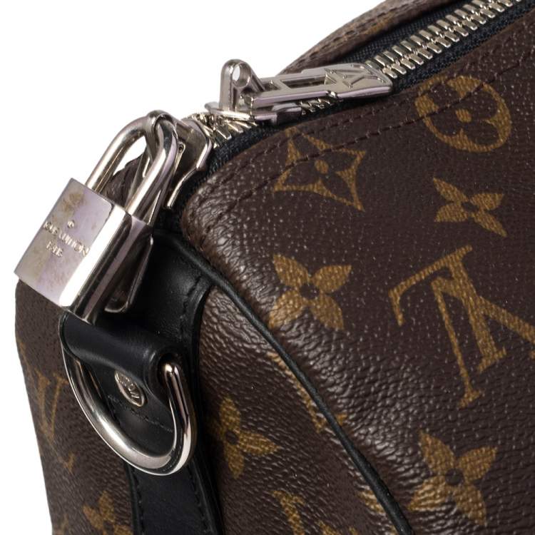 Pre Owned Louis Vuitton Monogram Macassar Canvas Keepall Bandouliere 45 Bag