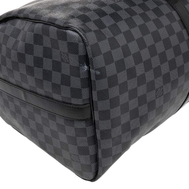 Pre Owned Louis Vuitton Damier Graphite Canvas Keepall Bandouliere 55 Bag