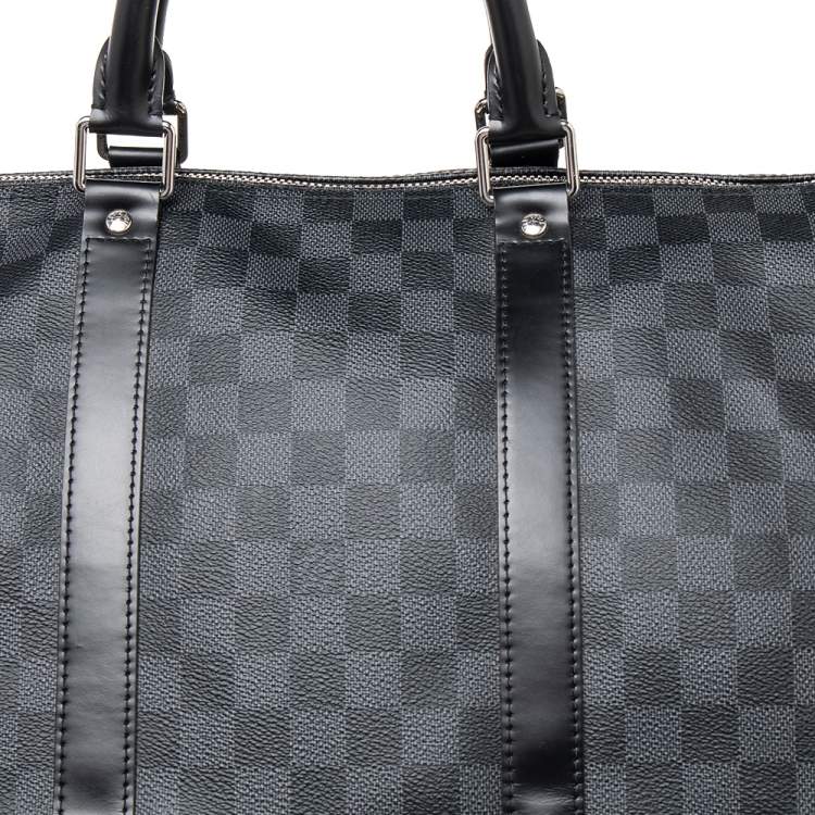 Pre Owned Louis Vuitton Damier Graphite Canvas Keepall Bandouliere 55 Bag