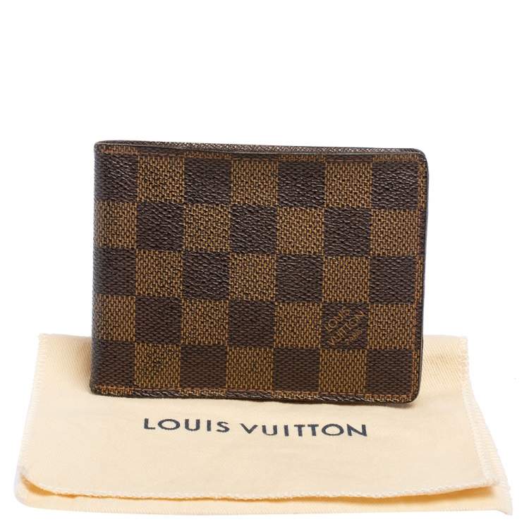 Pre Owned Louis Vuitton Damier Ebene Canvas Multiple Wallet