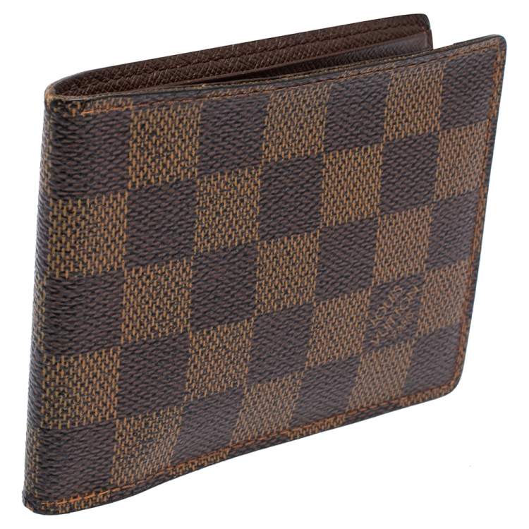 Pre Owned Louis Vuitton Damier Ebene Canvas Multiple Wallet