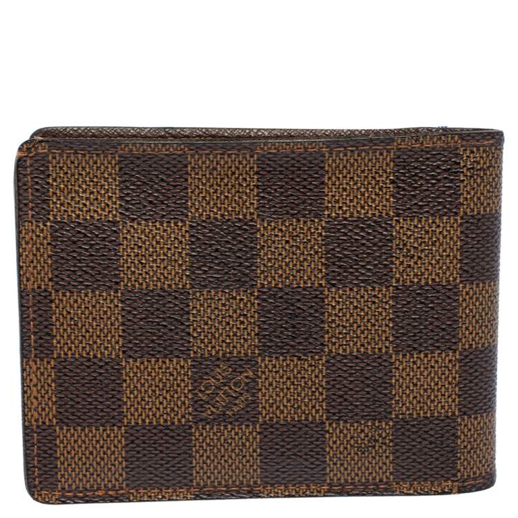 Pre Owned Louis Vuitton Damier Ebene Canvas Multiple Wallet