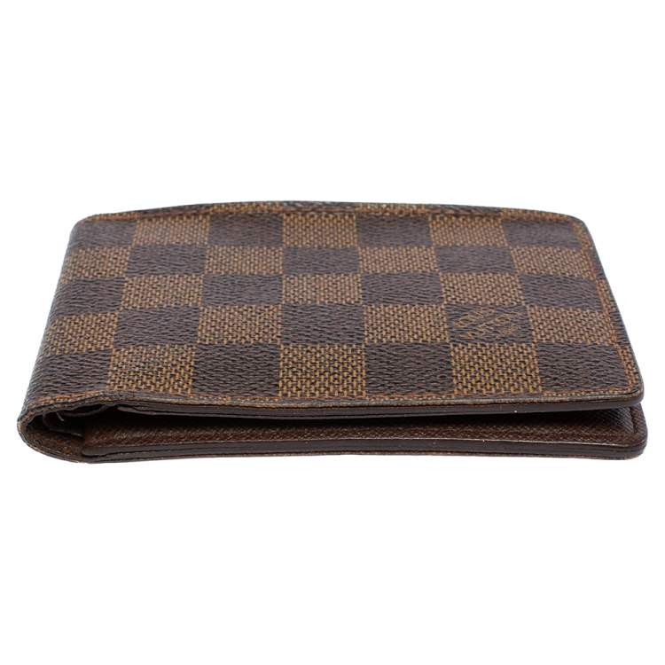 Pre Owned Louis Vuitton Damier Ebene Canvas Multiple Wallet