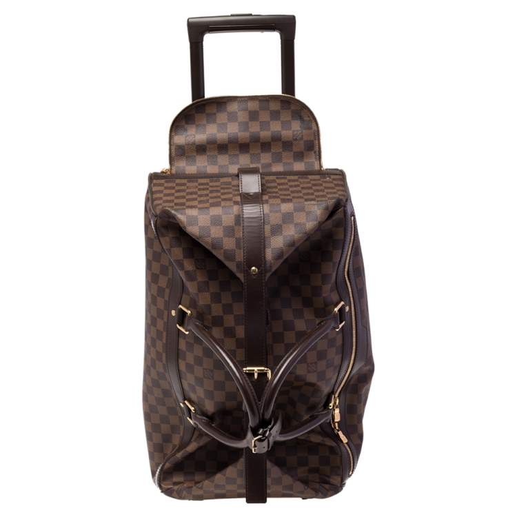 Louis Vuitton 2011 Black Damier Geant Eole 50 Rolling Duffle Bag