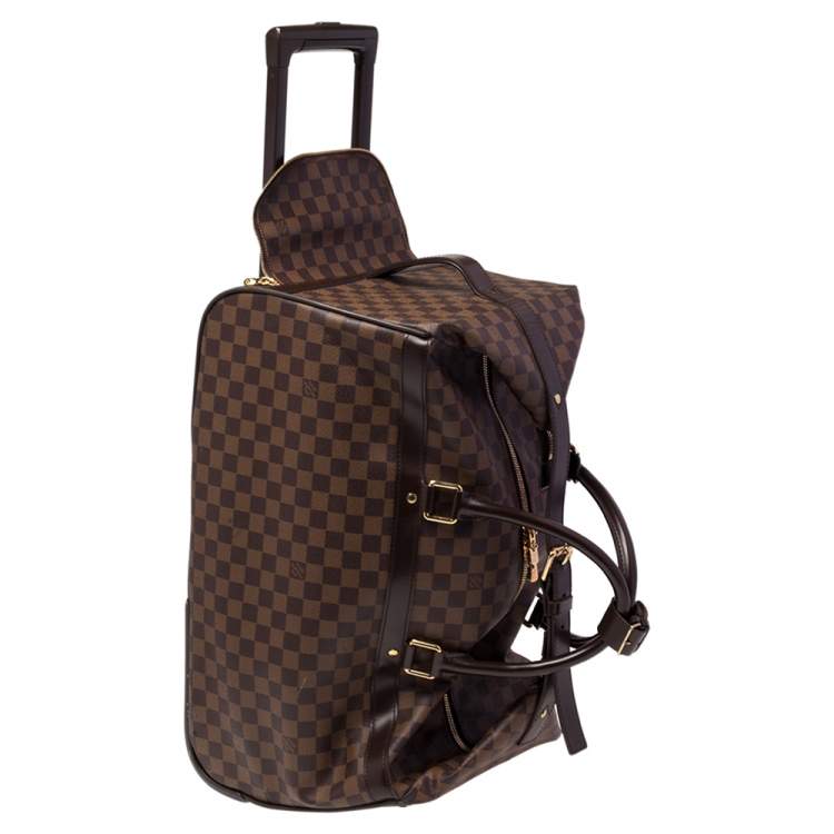 Pre Owned Louis Vuitton Damier Ebene Canvas Eole 50 Rolling Luggage