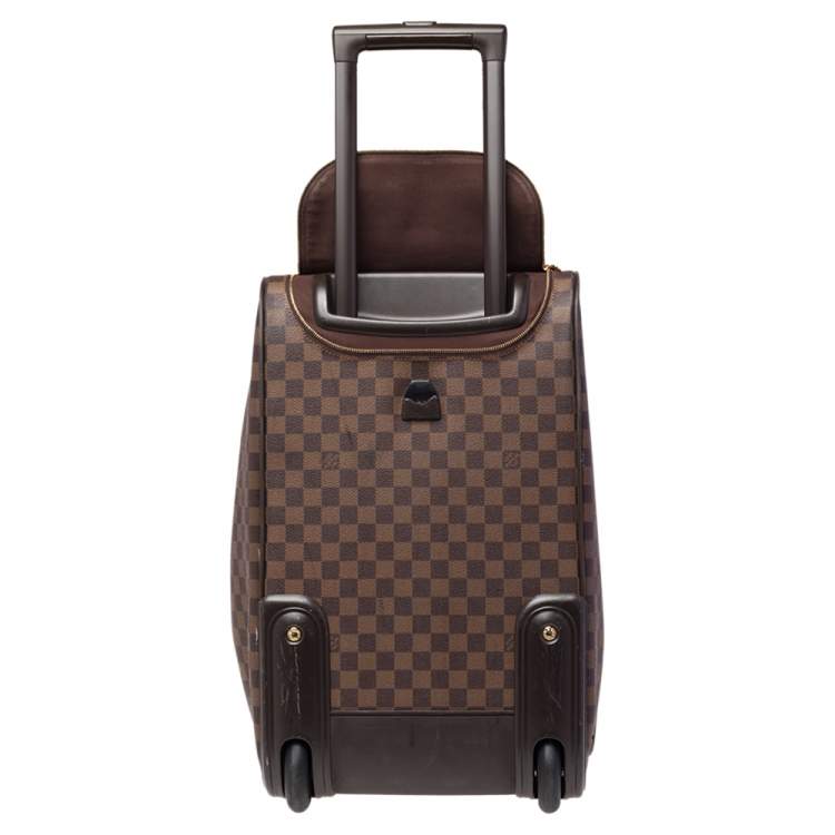 Pre Owned Louis Vuitton Damier Ebene Canvas Eole 50 Rolling Luggage