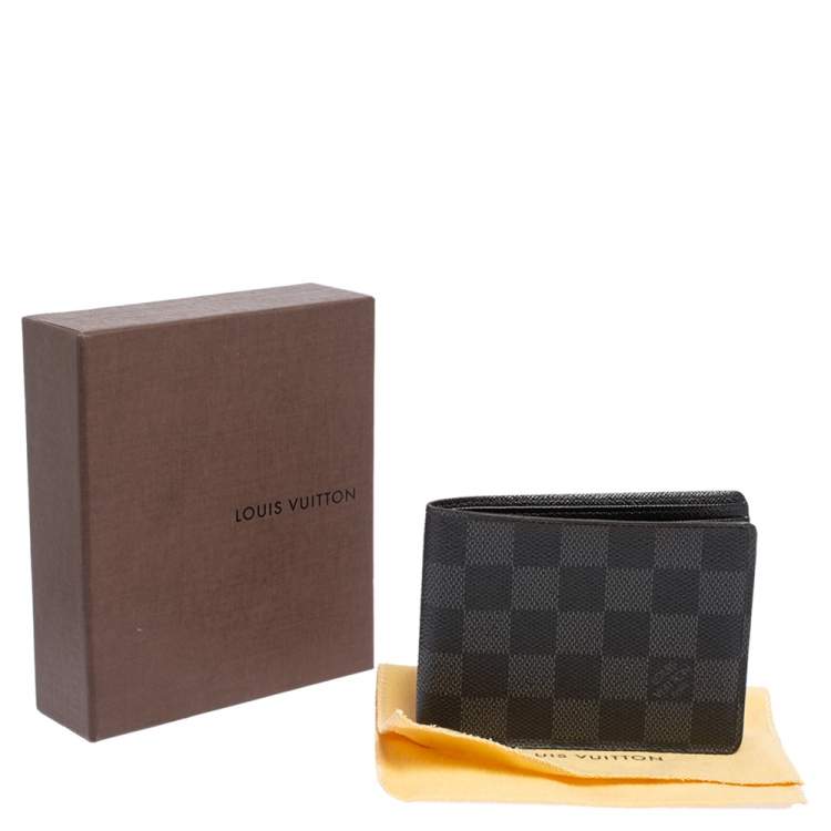 Pre Owned Louis Vuitton Damier Graphite Canvas Multiple Bifold Wallet