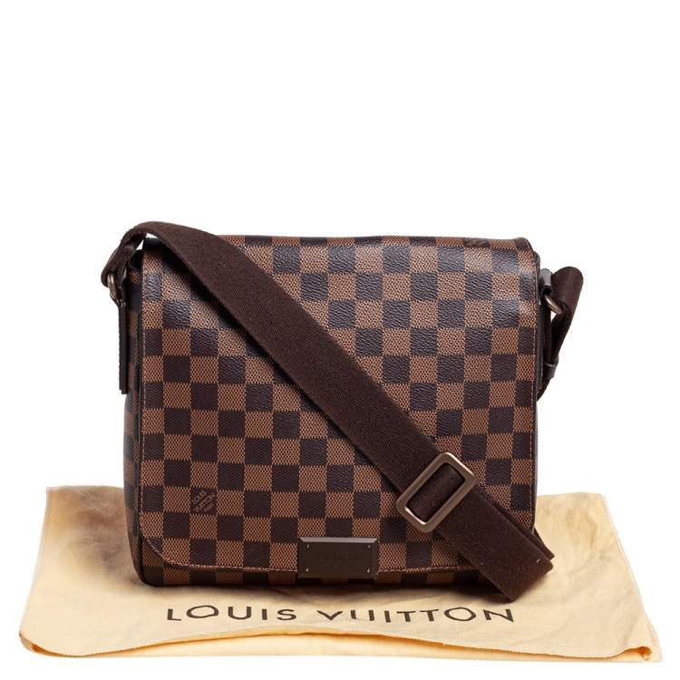 Pre Owned Louis Vuitton Damier Ebene Canvas District PM Bag