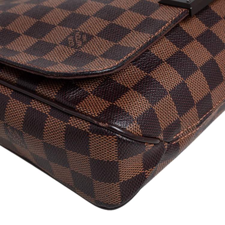 Pre Owned Louis Vuitton Damier Ebene Canvas District PM Bag