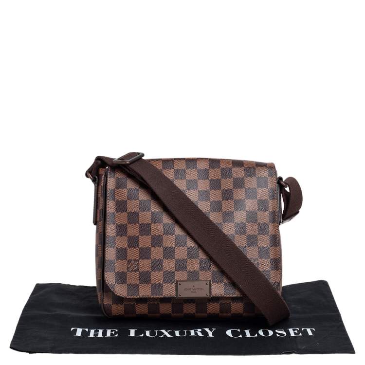 Pre Owned Louis Vuitton Damier Ebene Canvas District PM Bag