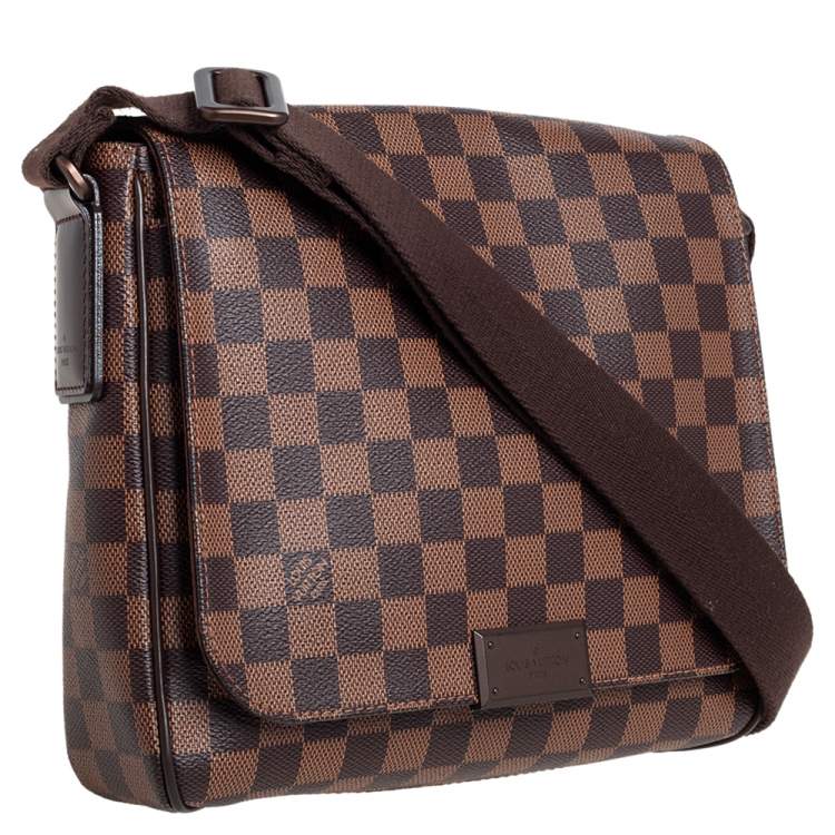 Pre Owned Louis Vuitton Damier Ebene Canvas District PM Bag