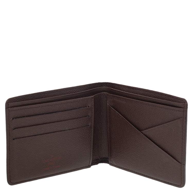 Pre Owned Louis Vuitton Damier Ebene Canvas Multiple Bifold Wallet