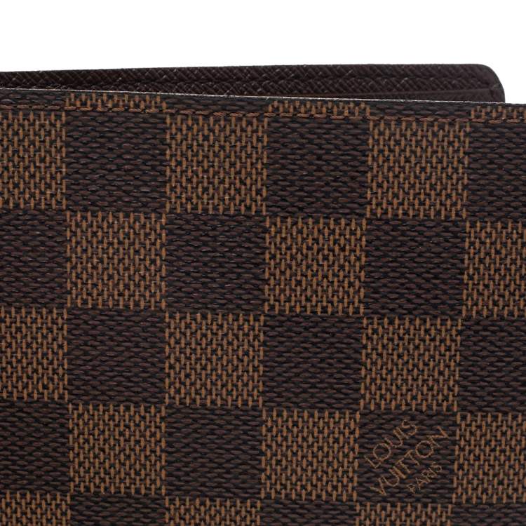 Pre Owned Louis Vuitton Damier Ebene Canvas Multiple Bifold Wallet