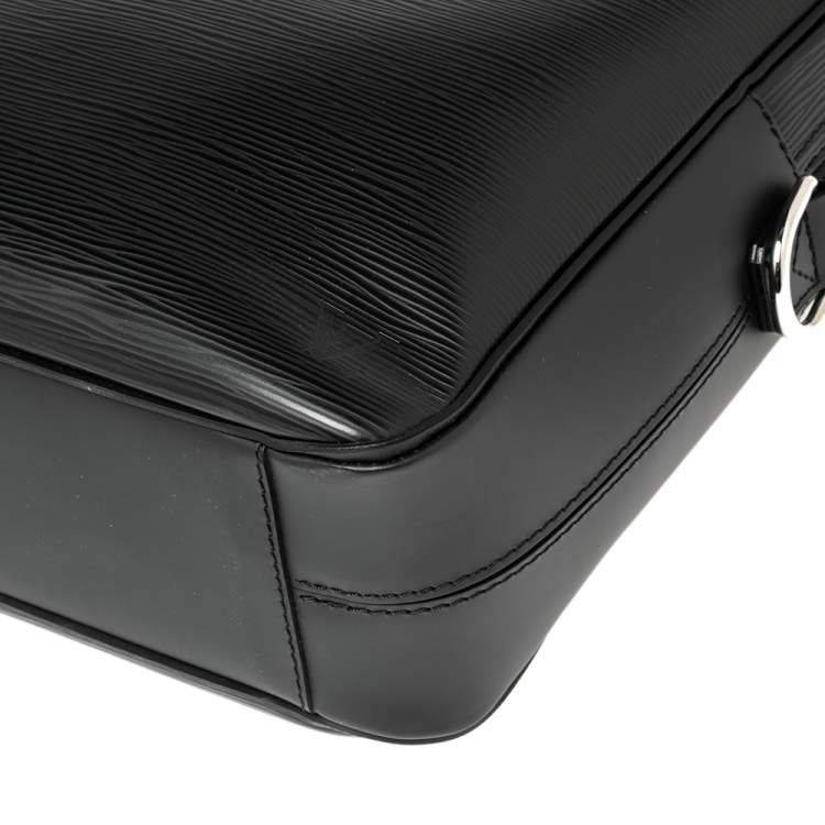 Pre Owned Louis Vuitton Black Epi Leather Porte Documents Business Briefcase