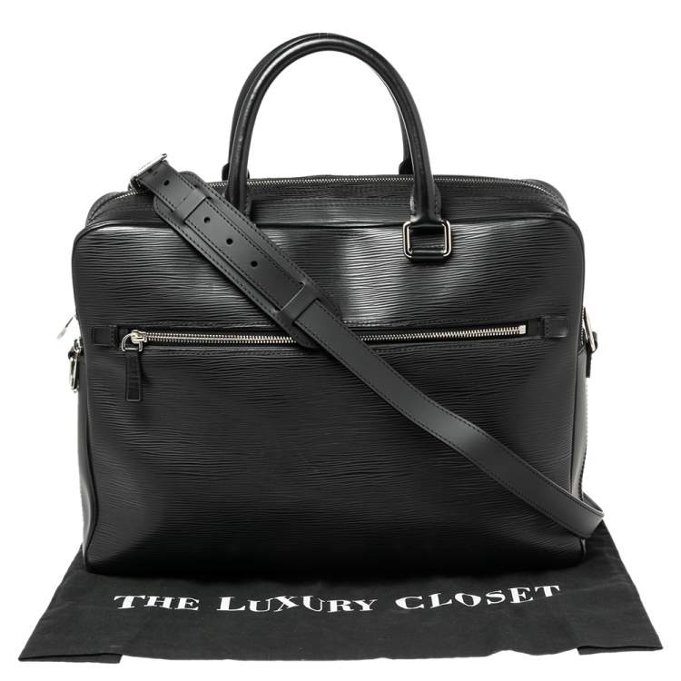 Pre Owned Louis Vuitton Black Epi Leather Porte Documents Business Briefcase