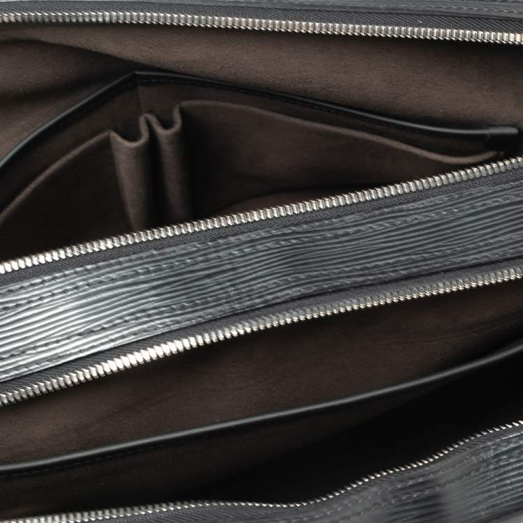 Pre Owned Louis Vuitton Black Epi Leather Porte Documents Business Briefcase