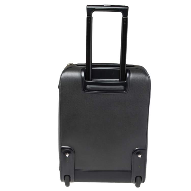 Pre Owned Louis Vuitton Black Taiga Leather Pegase Legere 55 Business Suitcase