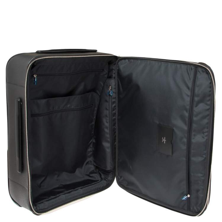 Pre Owned Louis Vuitton Black Taiga Leather Pegase Legere 55 Business Suitcase