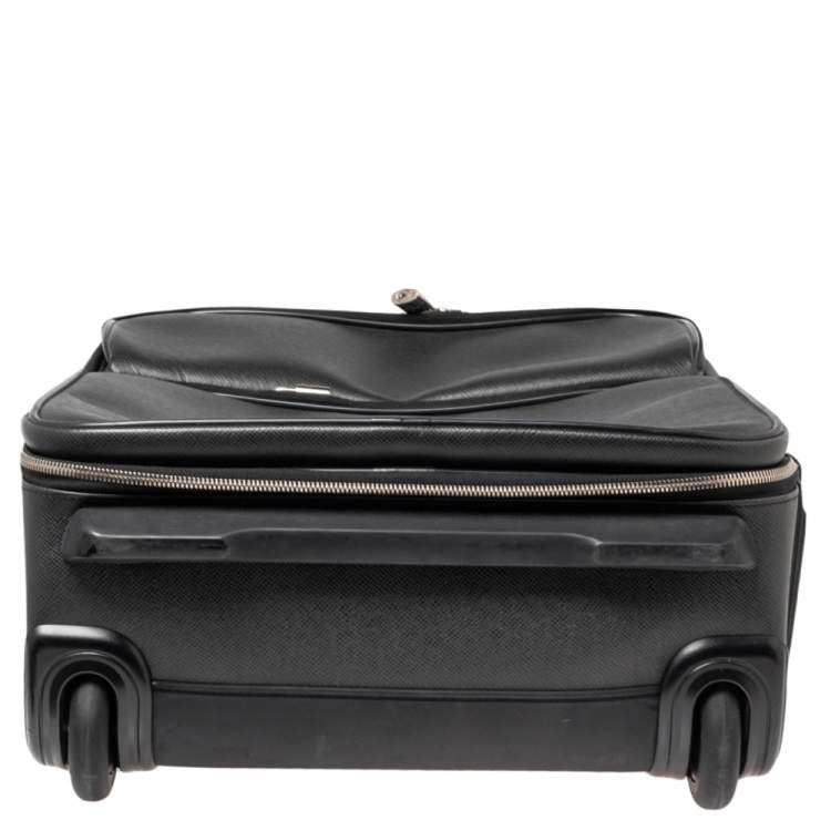 Pre Owned Louis Vuitton Black Taiga Leather Pegase Legere 55 Business Suitcase