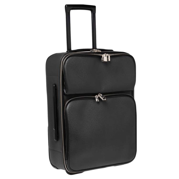 Pre Owned Louis Vuitton Black Taiga Leather Pegase Legere 55 Business Suitcase