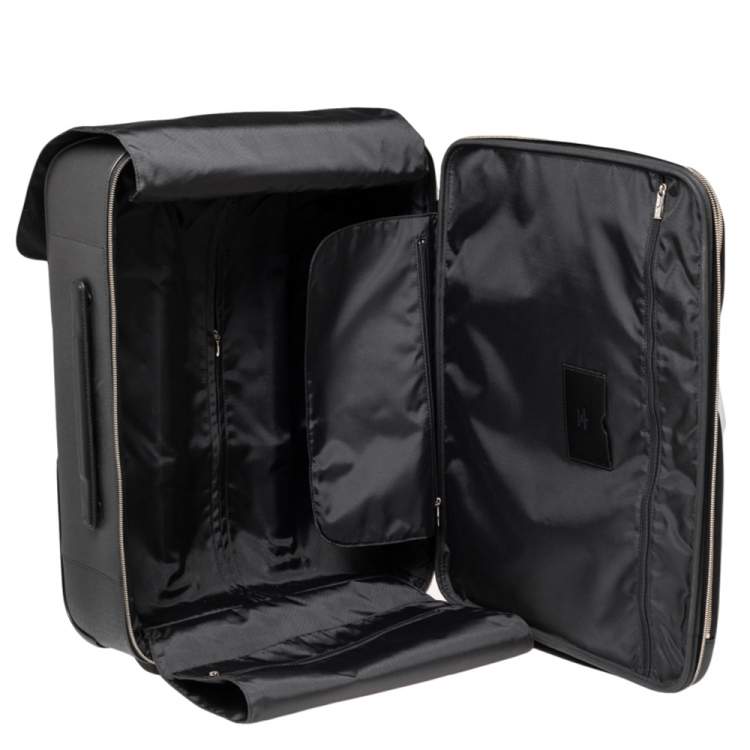 Pre Owned Louis Vuitton Black Taiga Leather Pegase Legere 55 Business Suitcase